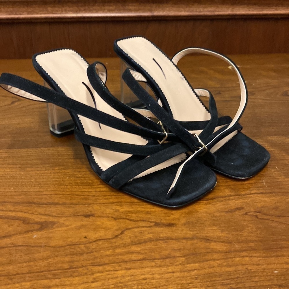 J Crew Strappy Lucite-heel sandals
Item BK493